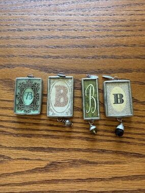 Jewel Kade Set of 4 B Monogram Charms